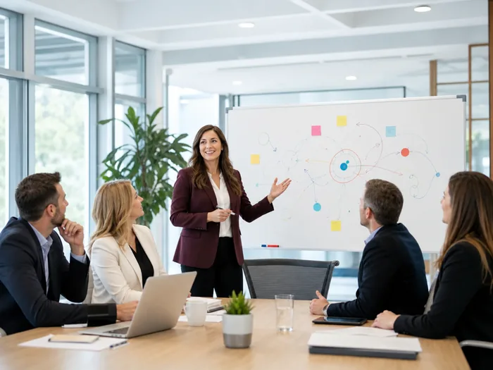A store manager cohort mid-session